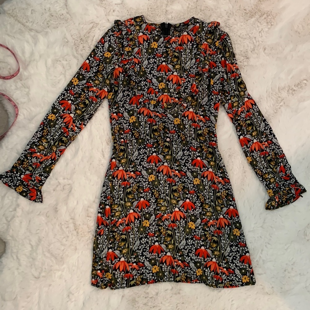 Floral Topshop mini dress, size 0P